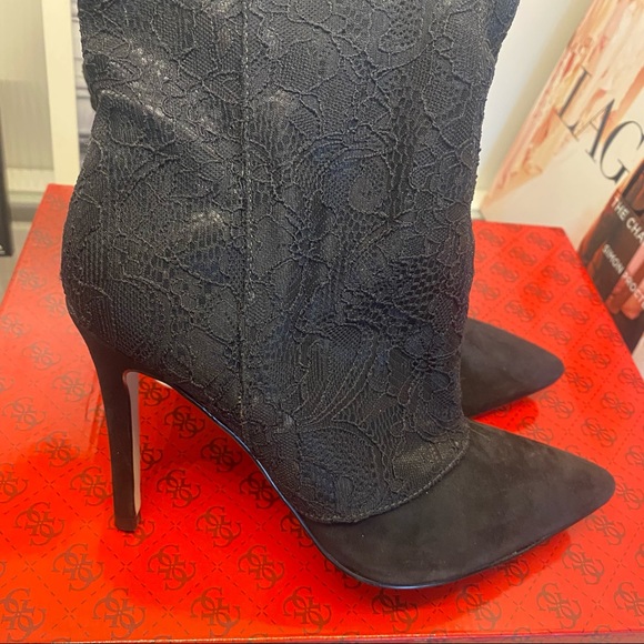Brand new Guess -lace over the knee heeled boots -7 - Picture 4 of 10